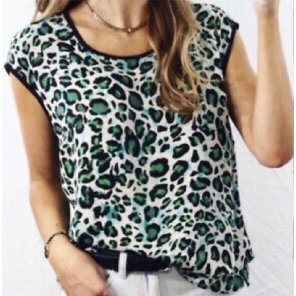 Cabi Jungle Top #3260, animal print